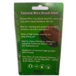 Twisted Cup Brush for removing rust, paint as well as polishing.