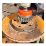 Twisted Cup Brush for removing rust, paint as well as polishing.