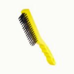 steel bristles brush with scraper is used for the removal of paint, rust etc